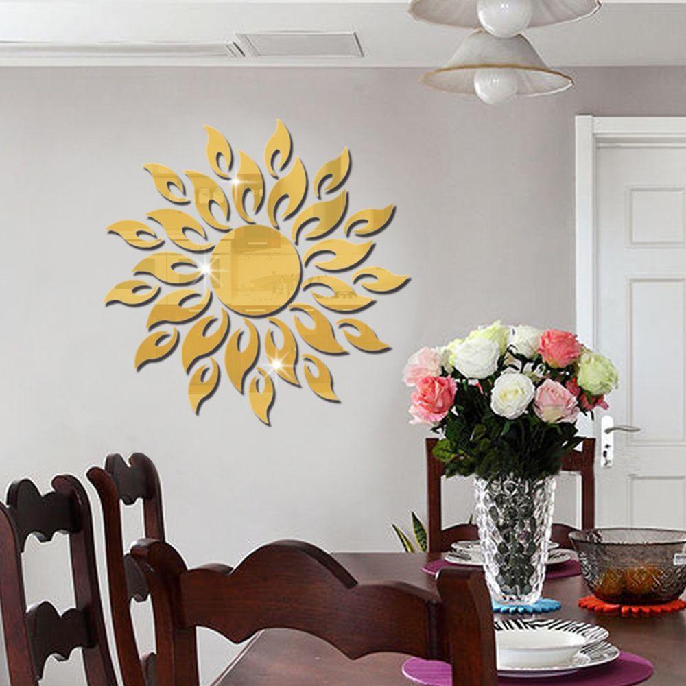 Solighter Sun Wall Sticker New Dekorasi Rumah Kamar Akrilik