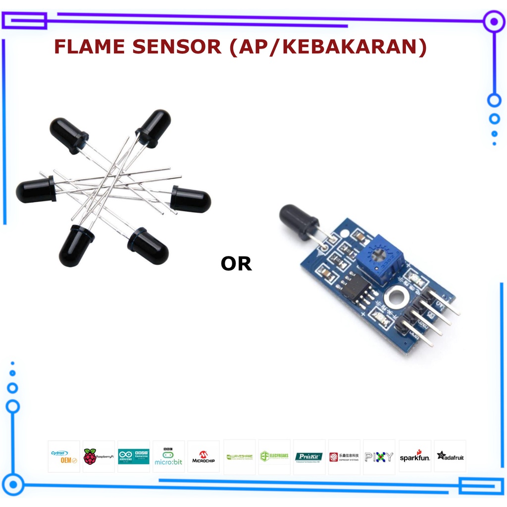 Jual Flame Sensor Ys Lm Sensor Api Kebakaran Module Shopee Indonesia