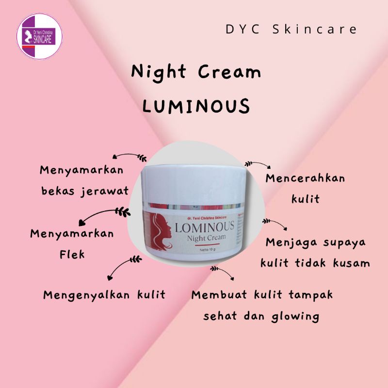 Night Cream Luminous By DYC Skincare