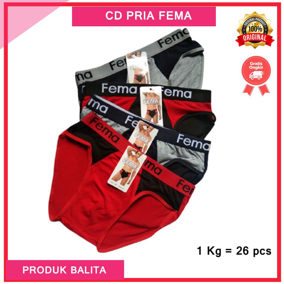 CD PRIA CELANA DALAM CHUAN KEDO FEMA SEMPAK IMPORT MODEL SPORTY BAHAN KAOS