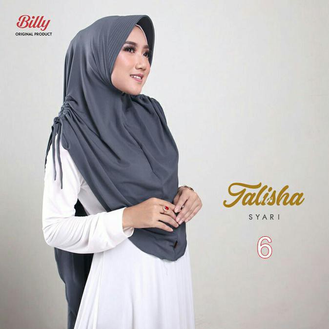 >>Terlaris<< Hijab Jilbab Khimar Syari Talisha Jumbo List Overdeck Pad Antem - Hitam ,