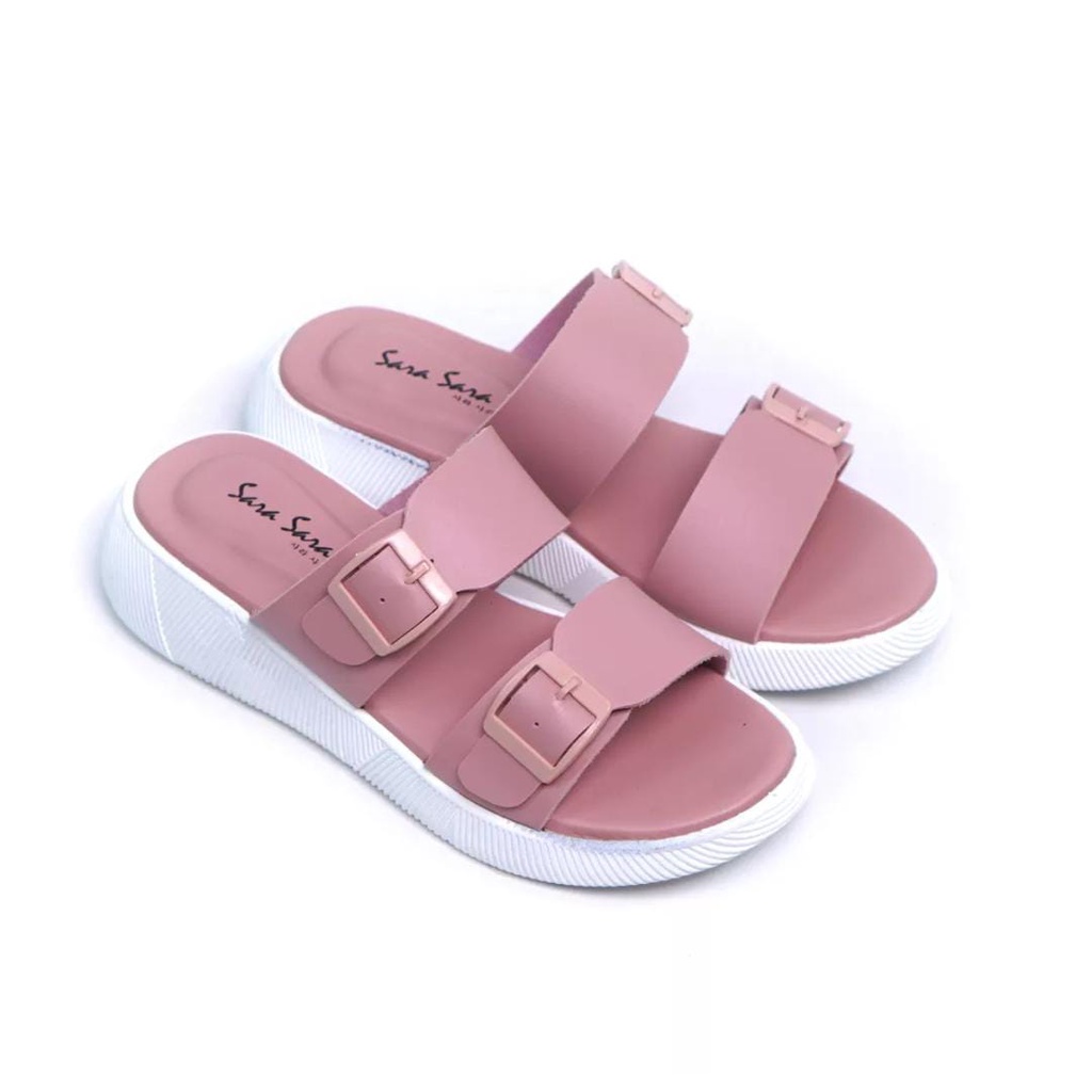 Sandal wanita casual sandal slop kekinian model ban dua sendal cewe casual dan formal