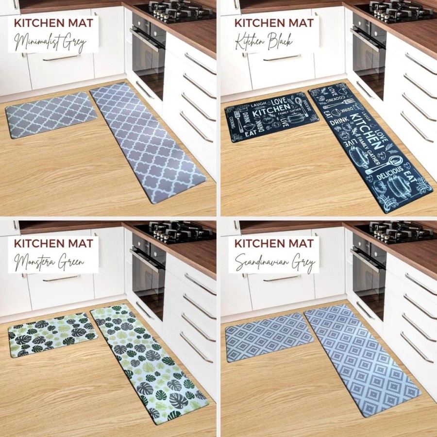 Exclusive Kitchen Mat 2 in 1 Keset Dapur Anti Slip Uk. 45x120 dan 45x75 All Design - A120-1