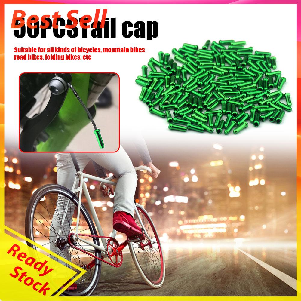 50pcs Tutup Ujung Kabel Rem Sepeda Bahan Aluminum Alloy