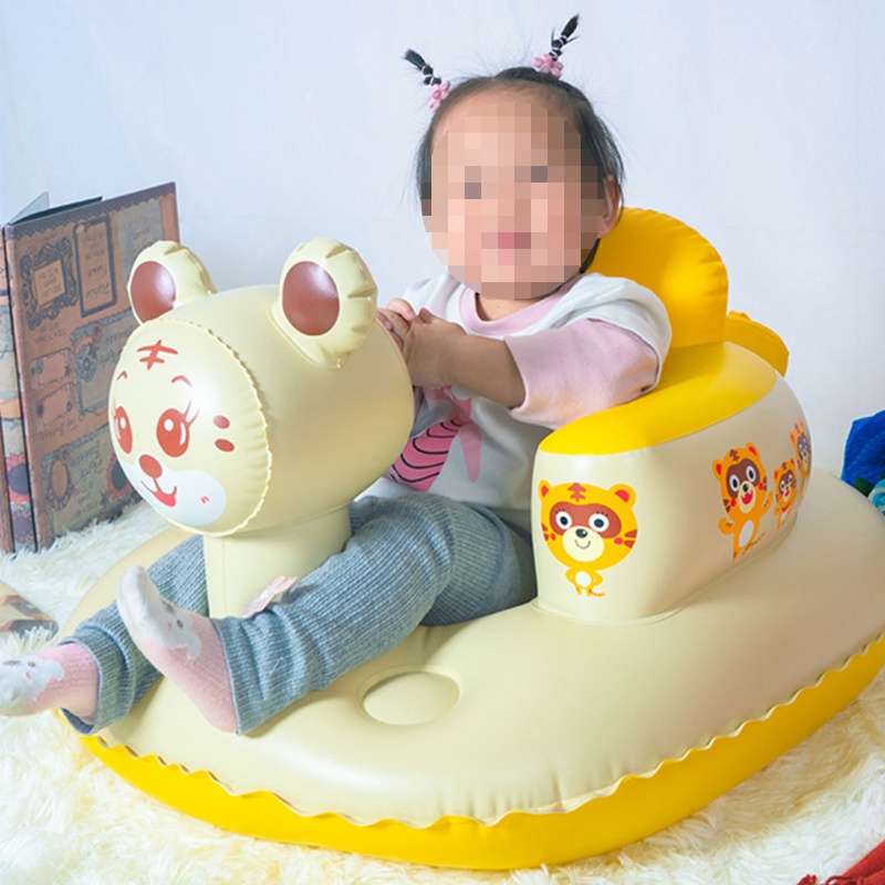 Mary Kursi Sofa Tiup Portable Motif Harimau Untuk Bayi Belajar Duduk