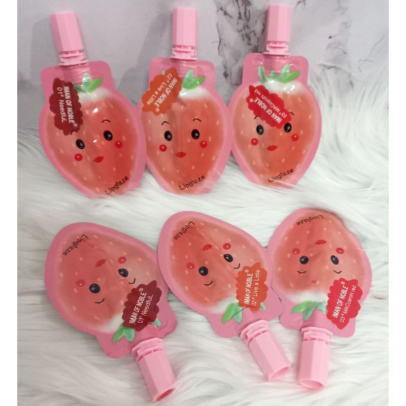 [3PCS ]LIP GLOSS IMAN OF NOBLE SASET STRAWBERRY NO.L120