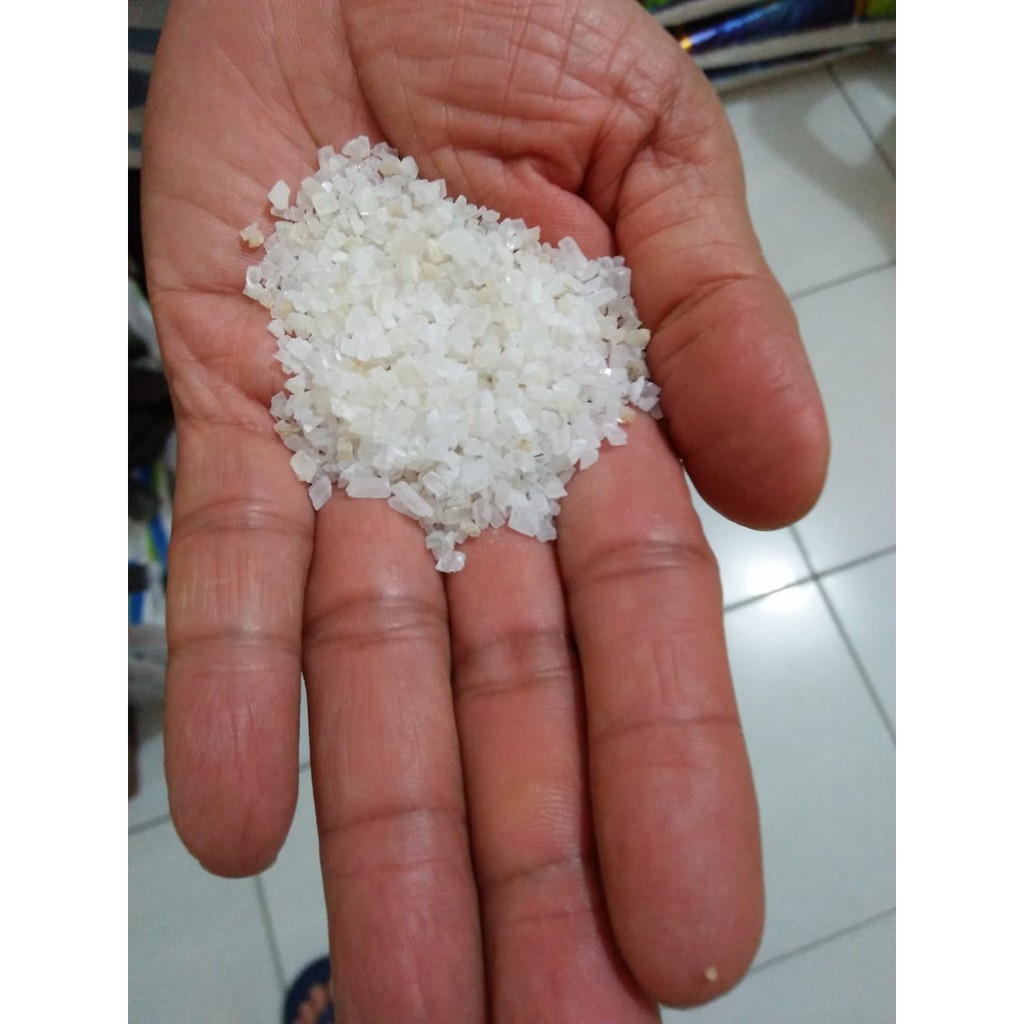 Jual Pasir Silika Kristal Putih Kasar / Silika Putih Kasar 1 kg Aquarium