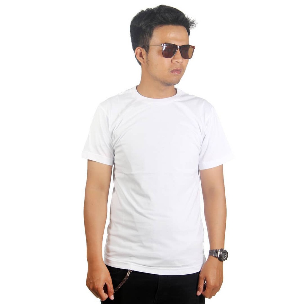 Jual KAOS POLOS PUTIH PRIA | Shopee Indonesia