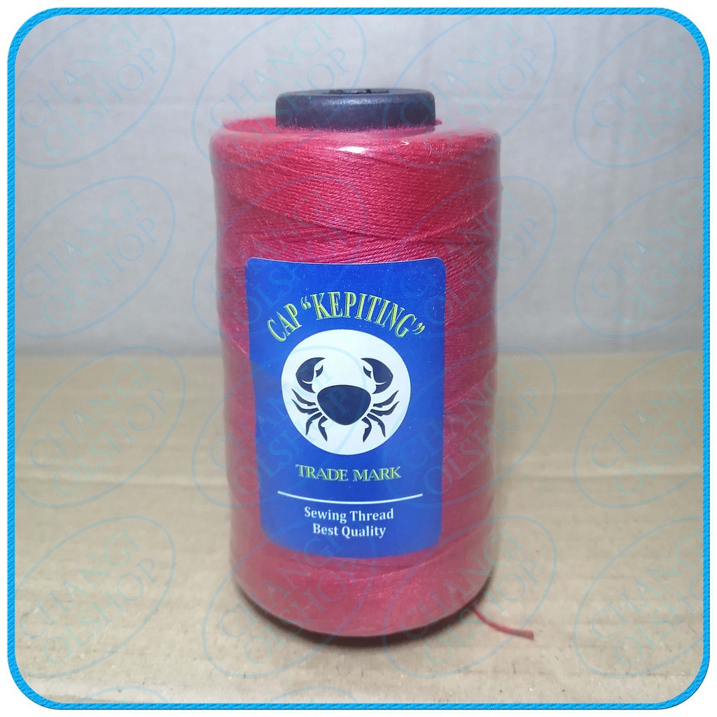 Benang Jahit Karung PE Kepiting warna Merah Full berat 140gr untuk mesin jahit karung