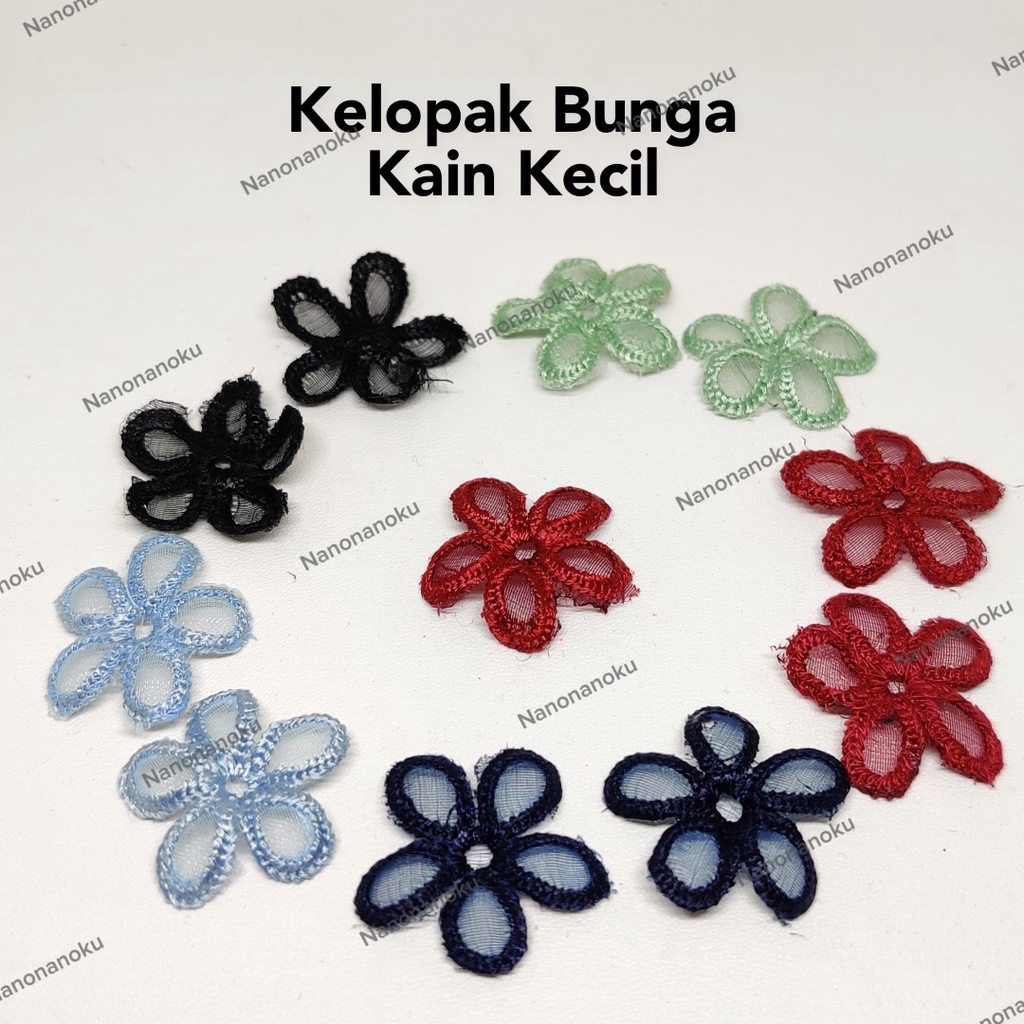 [20 pcs] Kelopak Bunga Kain KECIL DIY Craft Kerajinan Tangan