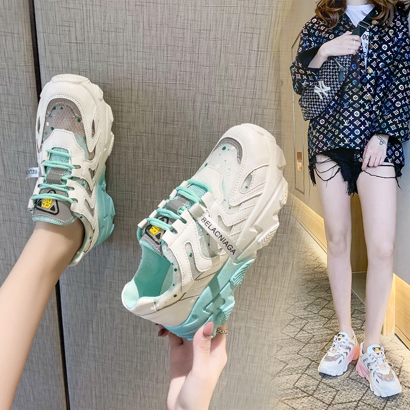 SS99 Sepatu Wanita Sports Korea Joging Original Sneakers Kasual Tali