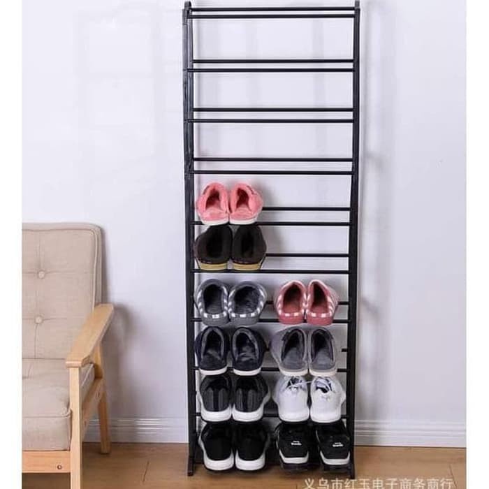 [GROSIR] RAK TEMPAT SEPATU GANTUNGAN HIJAB 10 SUSUN MULTIFUNGSI AMAZING RACK SHOES