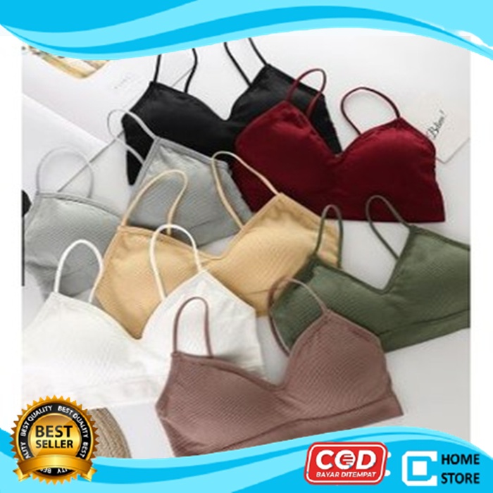 Bra Sport Seksi Tali Silang Bahan Nyaman Push Up Bra Seksi Bra Wanita