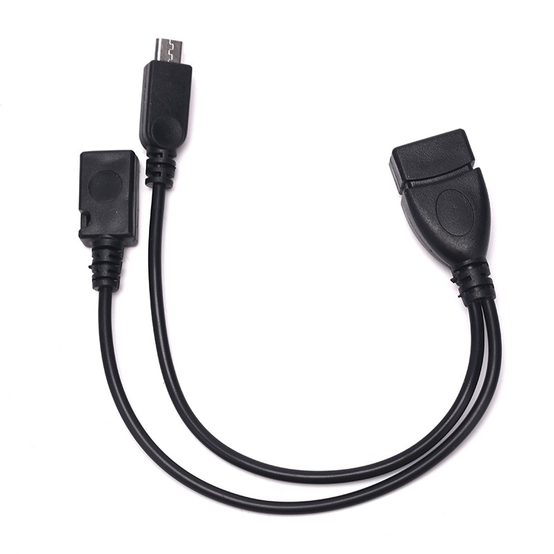 (Ele) Kabel Adapter Otg Power Splitter Y Male Ke Usb A Male Female Warna Polos