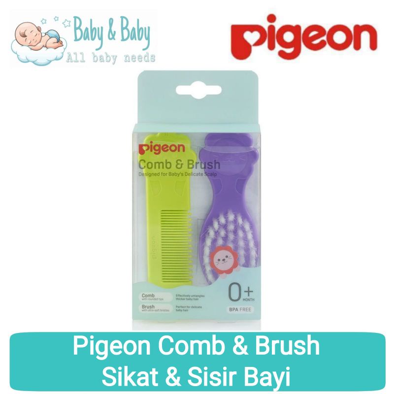 PIGEON Comb &amp; Brush - Sikat Dan Sisir Bayi