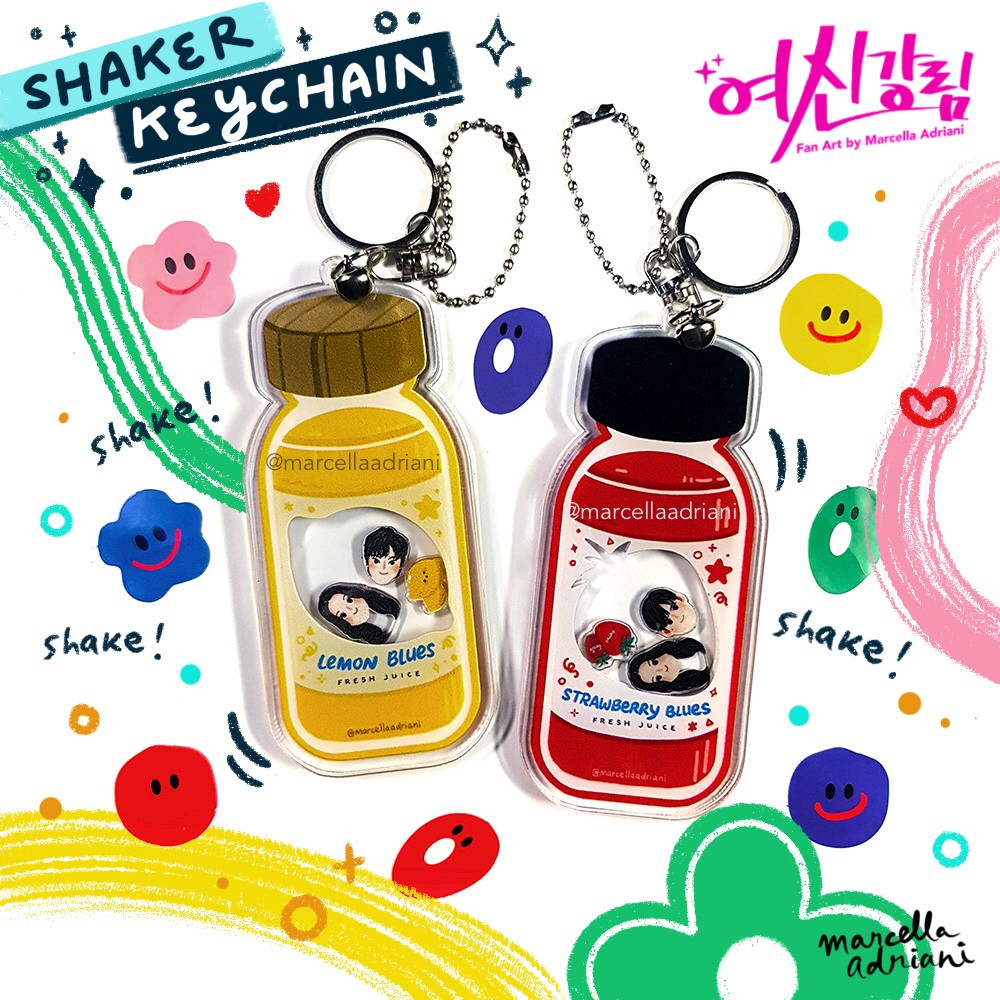 Shaker Keychain True Beauty Ganci Gantungan Kunci Korean Drama Cha Eun Woo Hwang In Youp Suho Seojun