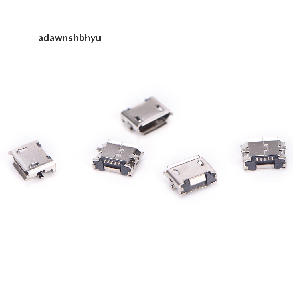 Adawnshbhyu 10pcs Konektor Micro USB 5pin B type Female Untuk Konektor 5pin Charging Socket Hot sale