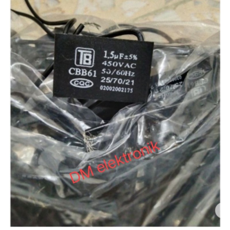kapasitor 1.5uf 450v kotak hitam