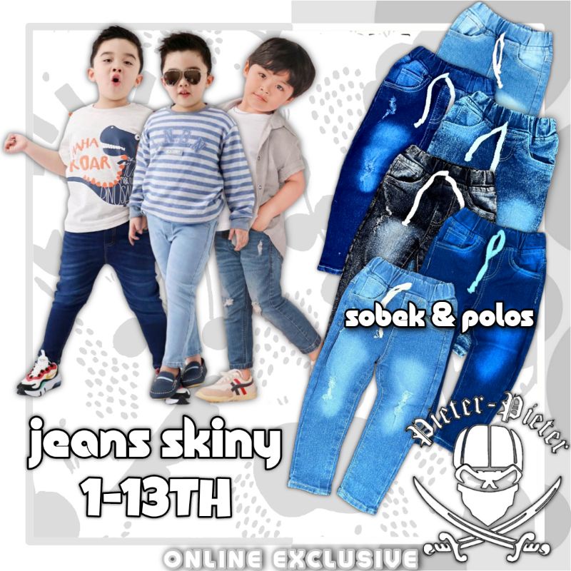 Celana Jeans Anak Model Skiny Jeans Anak Bahan Softjeans Stretch Mulur Elastif