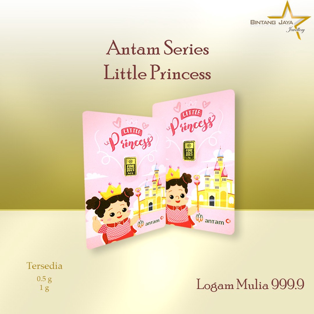 EMAS LOGAM MULIA HADIAH GIFT SERIES ANTAM HARTADINATA 9999 EMAS KITA 0.5 & 1 GRAM GR-BABYGIRL
