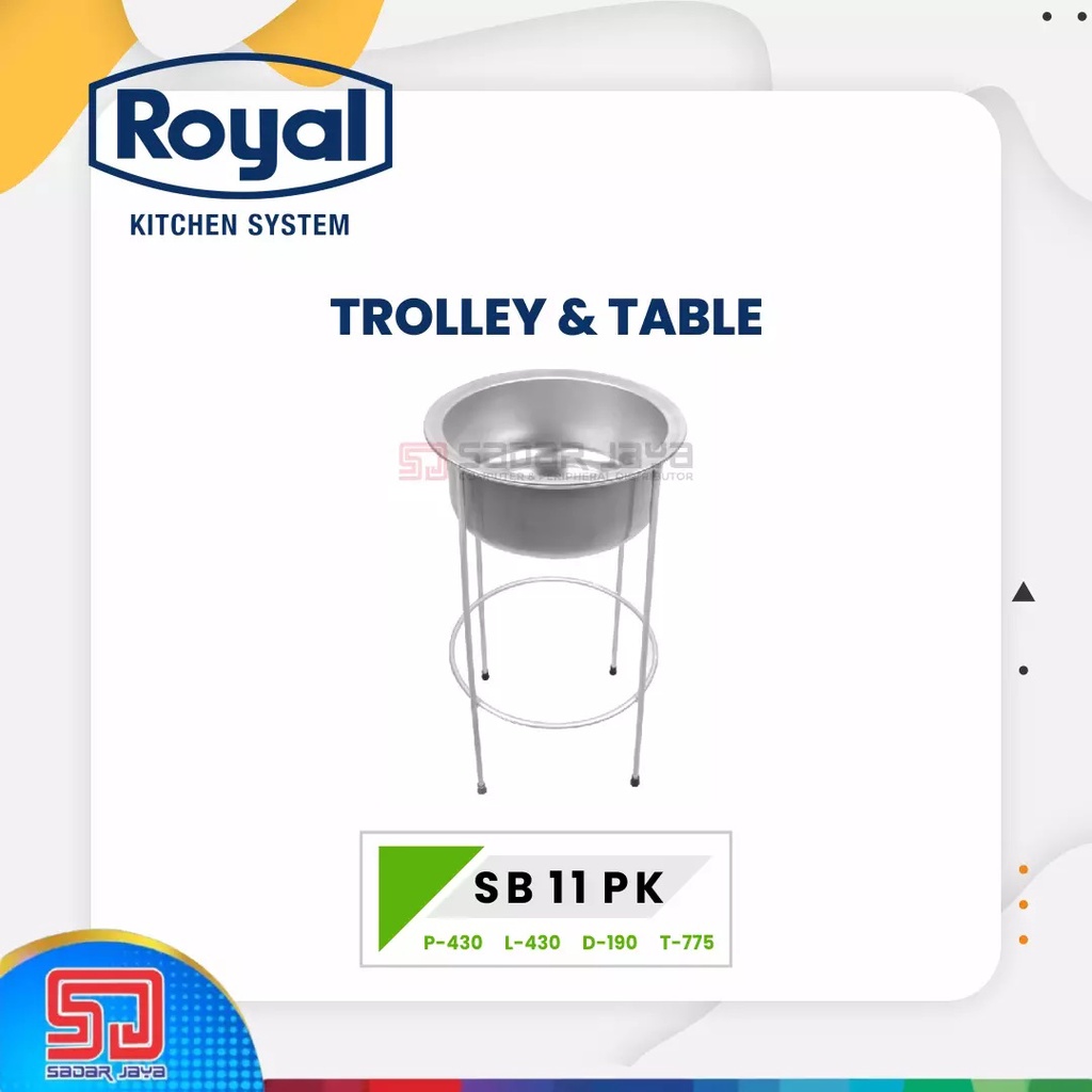 Royal Kitchen Sink SB 11 PK Wastafel+Kaki Bak Cuci Piring Dapur 1Bowl