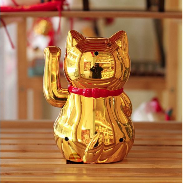 KUCING HOKI TIGA WAJAH/kucing rejeki baterai 11.5CM