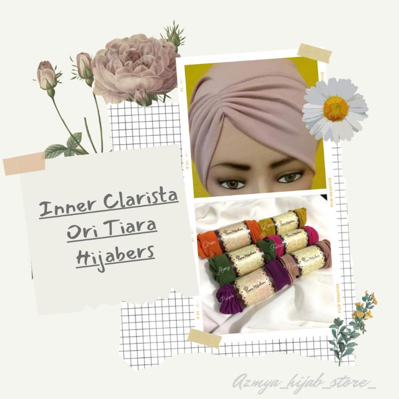 Inner Clarista Ori Tiara Hijabers Inner Jersey Inner Hijab Kerut