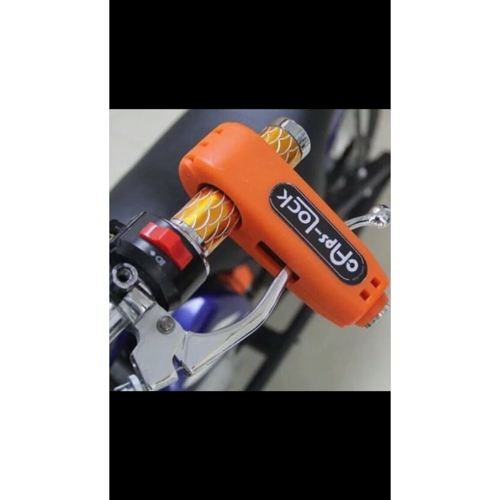ORIGINAL MULTI PENGAMAN GRIP LOCK MOTOR REM SEPEDA GEMBOK KUNCI UTS  KUNING