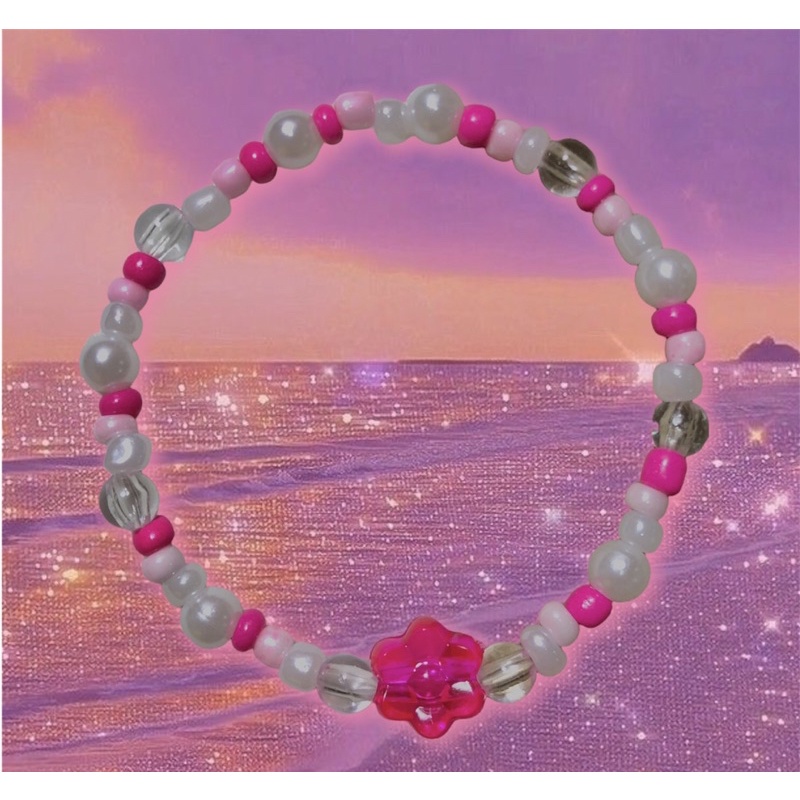 [ New Product ] Hot pink flower bracelet✨