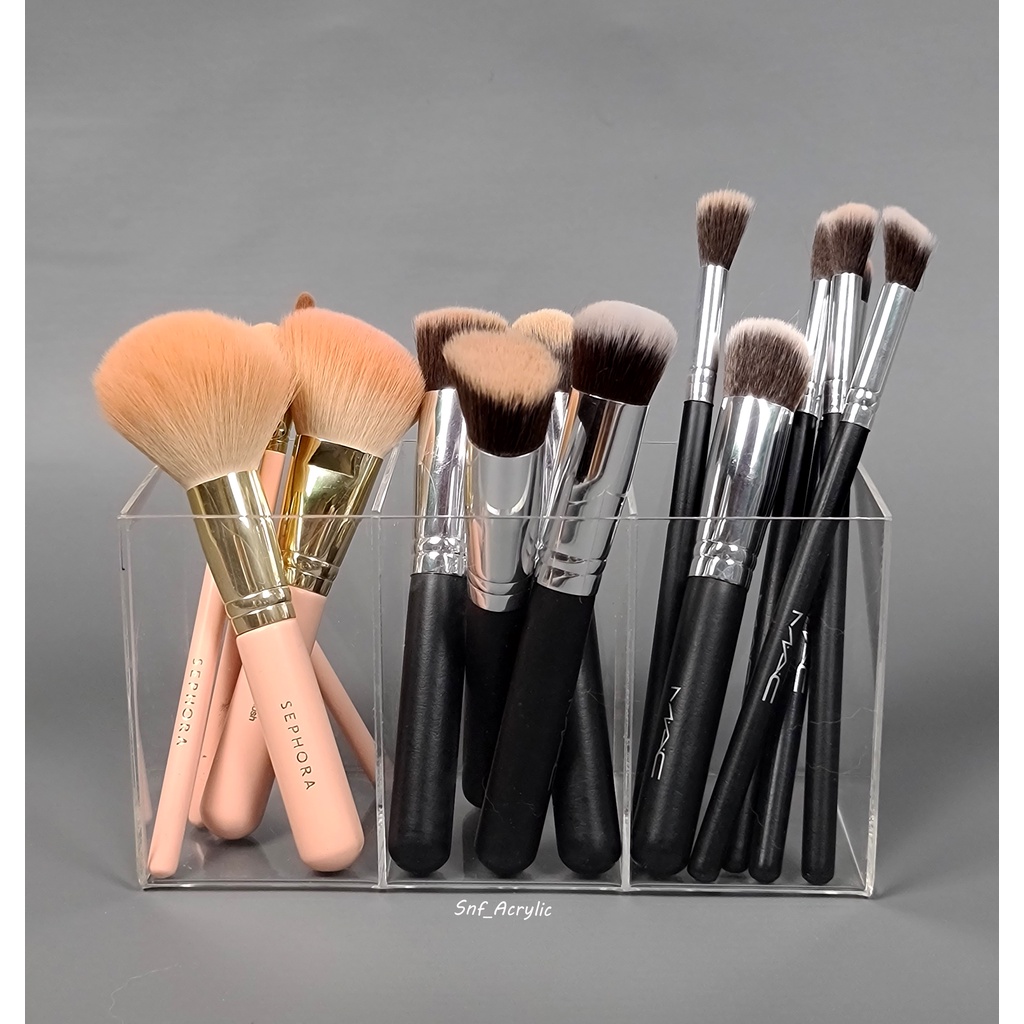 ACRYLIC BRUSH HOLDER TEKUKAN / KOTAK PENYIMPAN BRUSH / BRUSH MAKE UP / TEMPAT PENYIMPAN BRUSH