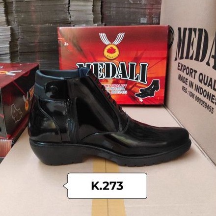 Sepatu kulit PDH pria boots Polri TNI security guard PNS sepatu kerja formal tampil lebih keren