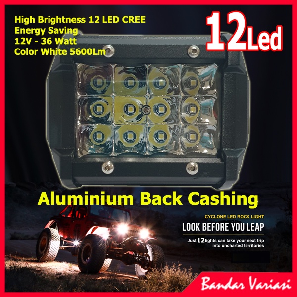 Working Light LED Lampu Kabut Foglamp Off Road 4x4 Fog Lamp Sorot