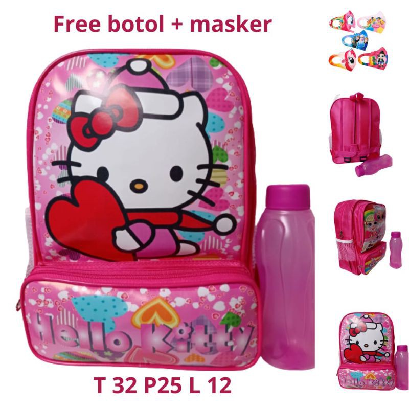 TAS KARARTER ANAK PEREMPUAN / LAKI-LAKI / SD / TK  / PAUD/ FREE BOTOL MINUM / FREE MASKER