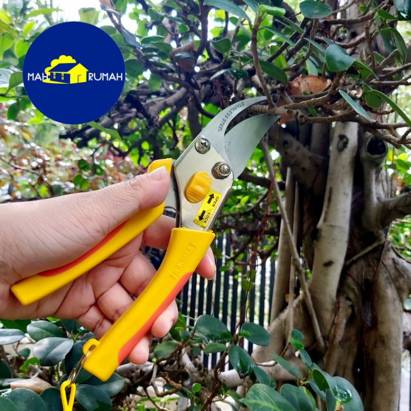 Gunting Dahan Ranting Kembang Bunga Tanaman Daun Stainless Steel - KAJIMA 8&quot; 8inch