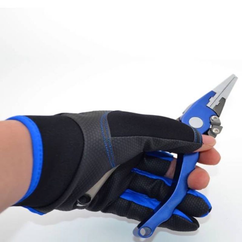 daiwa sarung tangan memancing bersepeda waterproofBiru