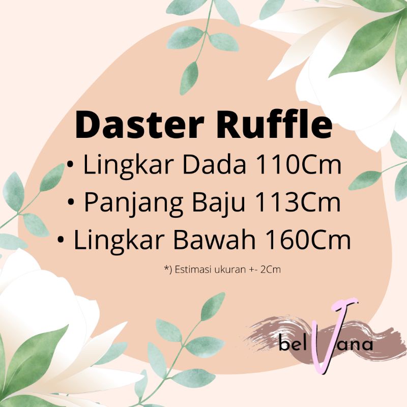 Daster Ruffle | Rufle | Viral Rayon Handprint Busui Friendly Dan Non Busui Fit XXL-2