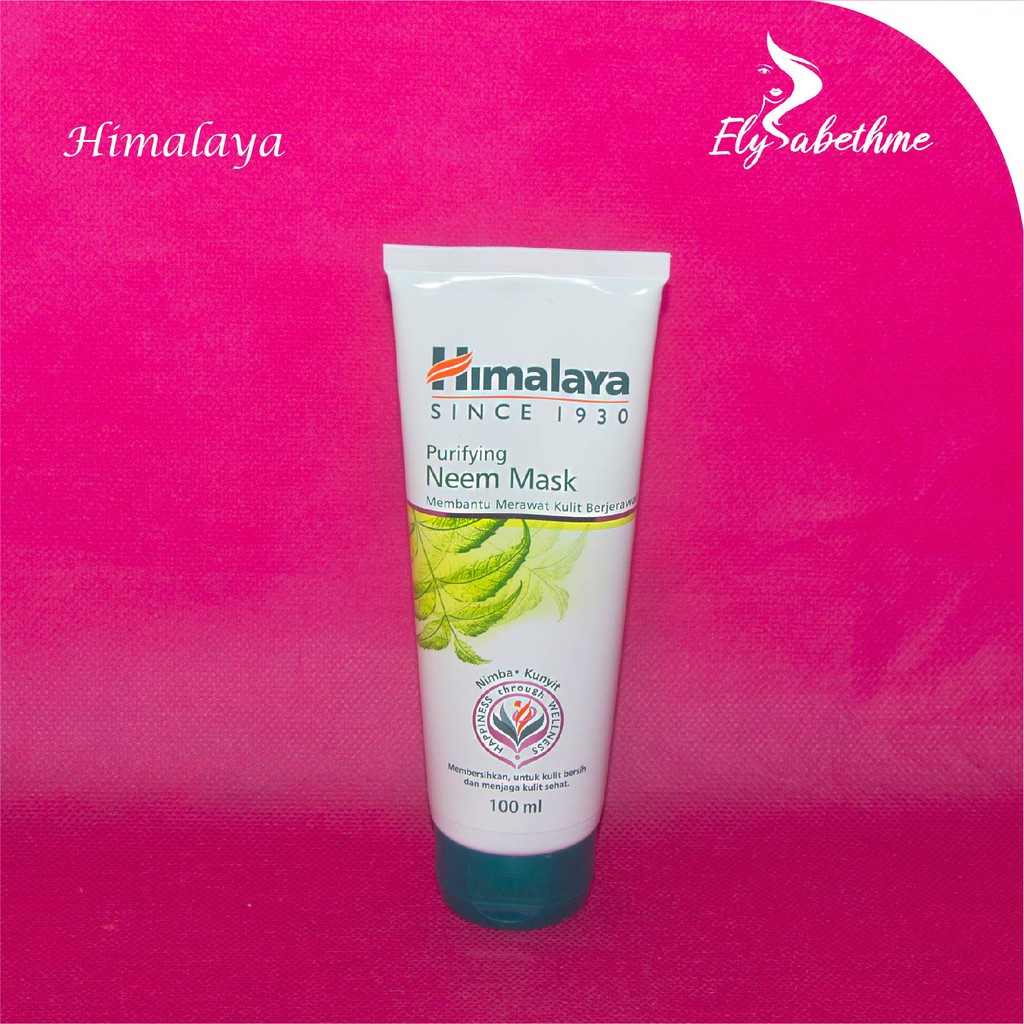 ✿ELYSABETHME✿ ᕼIᗰᗩᒪᗩYᗩ himalaya neem face mask masker wajah untuk kulit jerawat  berjerawat bahan alami herbal tumbuhan