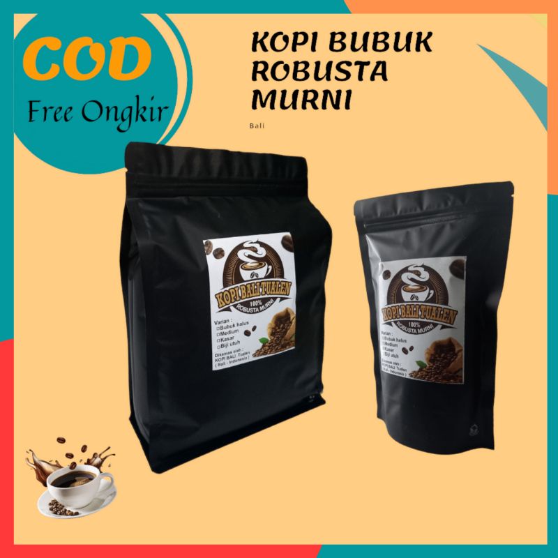 Jual Kopi Coffe Coffee Hitam Bubuk Powder Serbuk Minuman Traditional Espresso Robusta Bali 3101