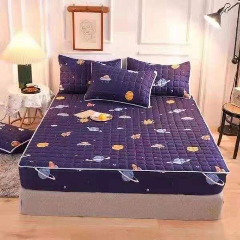 Sprei Anti Air Waterproof / Sprei Protektor import motif seperai protector sprei halus homemade 180 x 200 dan 160 x 200 sprei 120x200 anti ompol murah-Galaksi