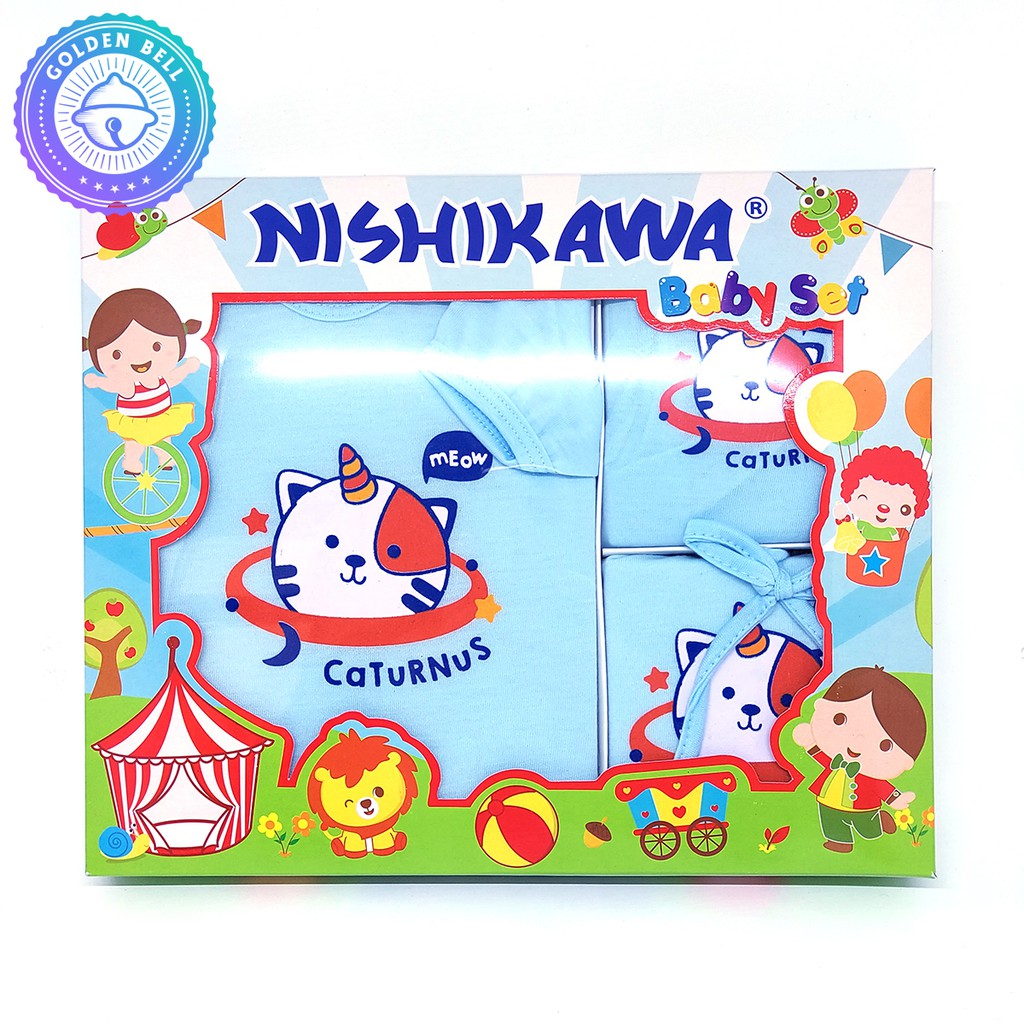 Paket Kado Hadiah Lahiran Baju Set Bayi Baby Gift Set Nishikawa Biru
