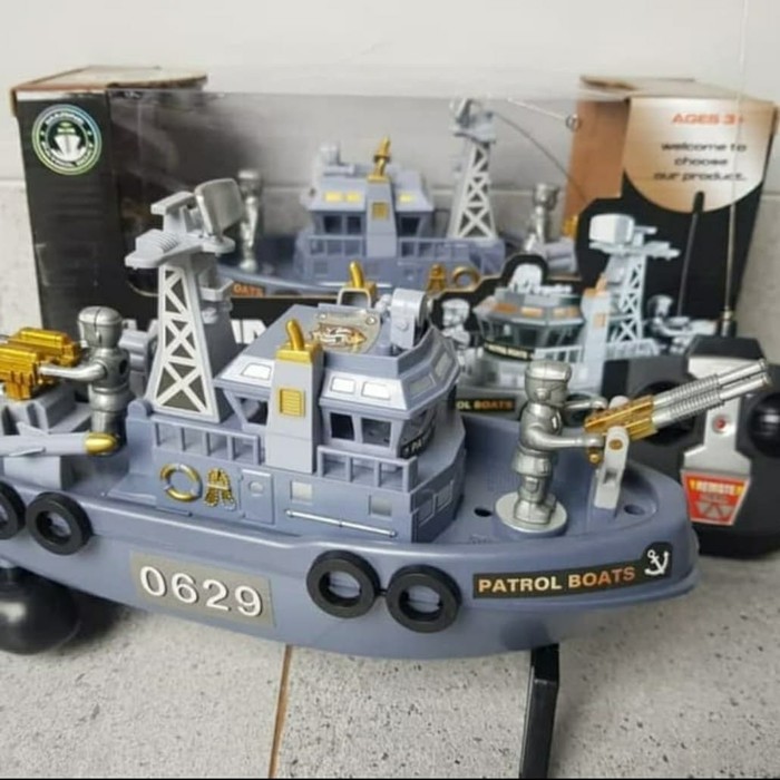 RC boat perahu pemadam - remote kontrol boat fire - mainan perahu RC