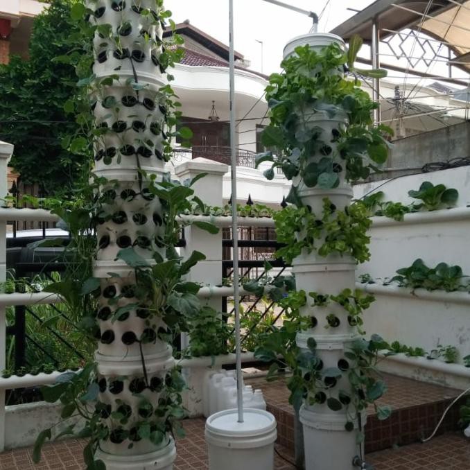 Vertical Hidroponik/Tower Hidroponik/Instalasi Hidroponik/Media Tanam Diansuzuyu