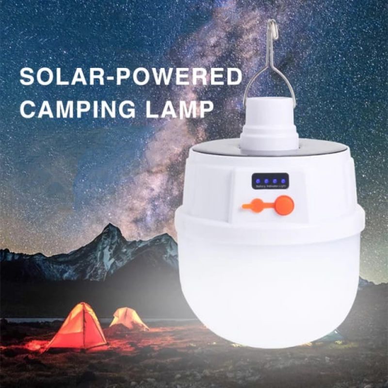 Lampu Solar LED Emergency 45w Rechargeable Bulb Lampu Tenda Camping Lampu Darurat