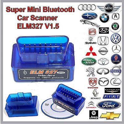 ELM327 Super Mini OBD OBD2 V1.5 Bluetooth Car Scanner Alat Scan scaner Mobil Torque Auto Scan Tool.