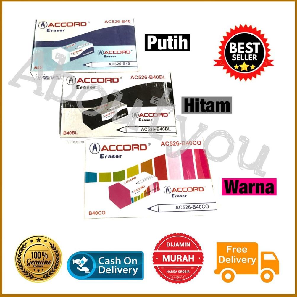 

((BISA COD)) GROSIR 1 BOX isi 40 pcs Penghapus pensil / eraser KECIL hitam putih warna warni premium 4B