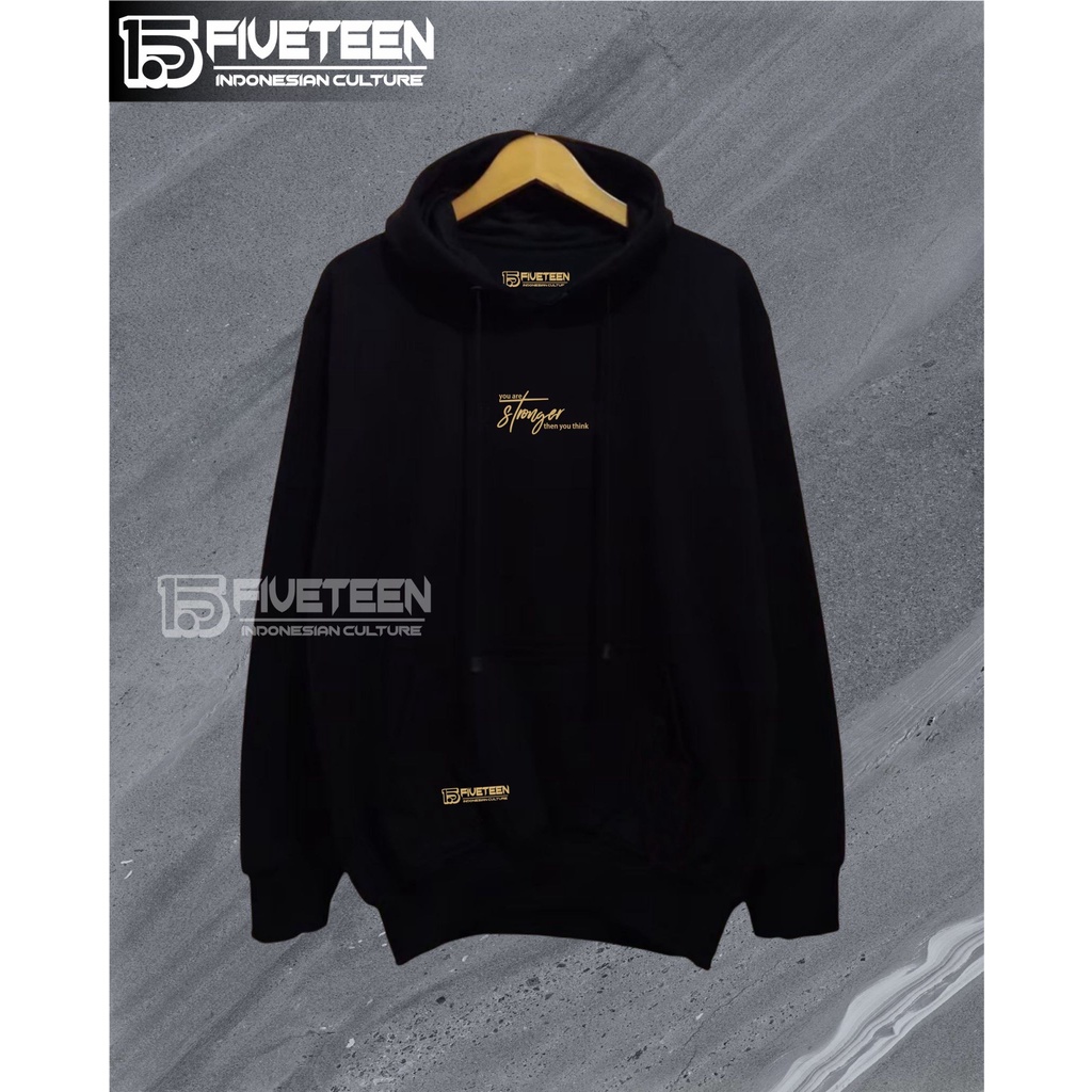 hoodie cowok distro premium jepang 15fifteen warna hitam sablon stronger zipper hoodie pria tebal jaket cowok terbaru distro jumbo fifteeen sweater oversize xxl jumbo wanita ala korea switer wanita kekinian bahan tebal hudie pria distro warna hijau