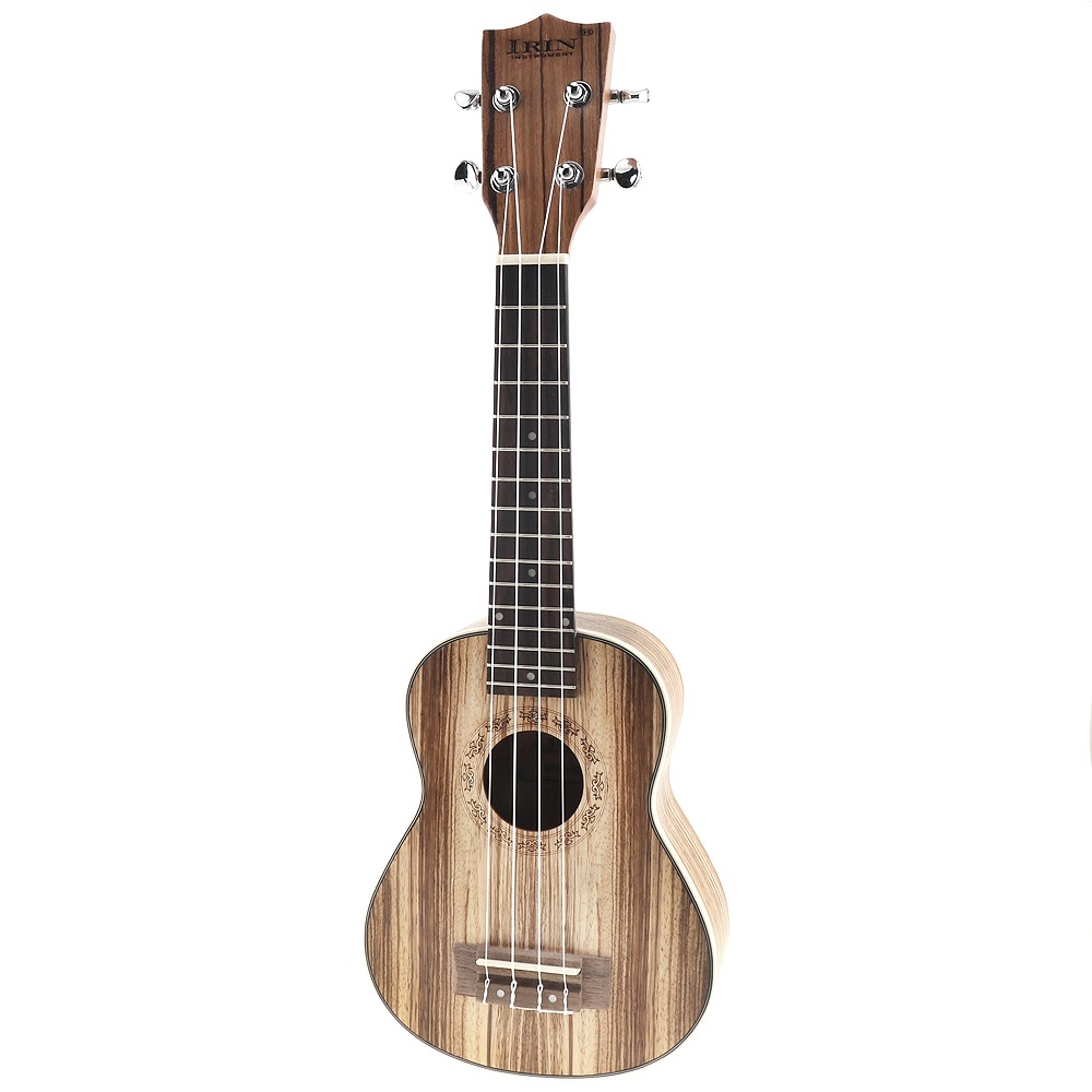 Gitar Ukulele Soprano 15 Fret Bahan Kayu Zebra Ukuran 21 Inci