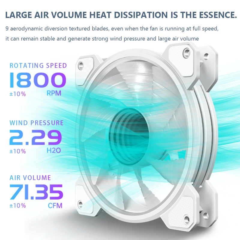 Bt 120mm PC Fans Komputer Warna-Warni Untuk Case Fans Untuk Desktops Adjustable ARGB Coole