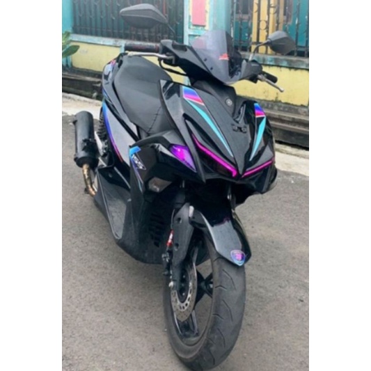 striping aerox 155 varias motif gradasi biru pink