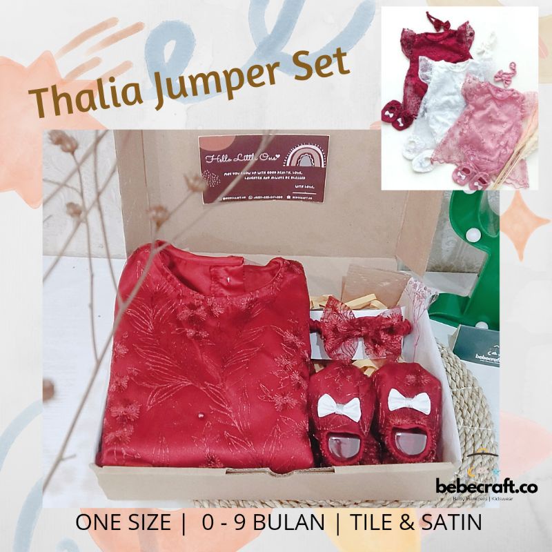 bebecraft - CANDY Baby Gift Set Hampers Baby Semarang Set Bayi Newborn Kado Lahiran Semarang Baju Bayi Premium-Thalia maroon